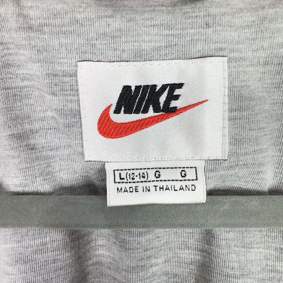 VTG Nike Track Jacket Youth Large (12-14) Black Red Windbreaker Full ZIp Lined - Picture 10 of 15